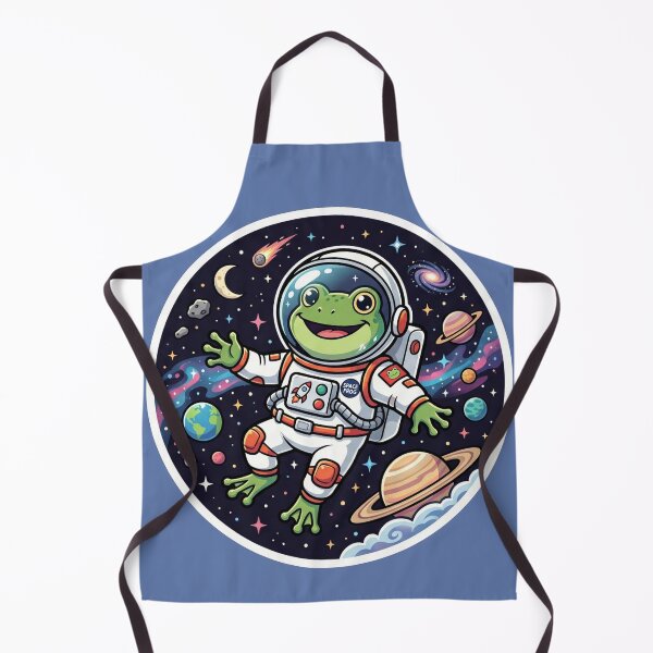 Item preview, Space Frog Astronaut – Cute Cosmic Frog Floating Among Stars & Planets designed and sold by ArtsyExplorer.