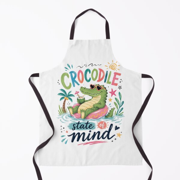 Item preview, Crocodile State of Mind Summer Vibes designed and sold by VintageSocArt.