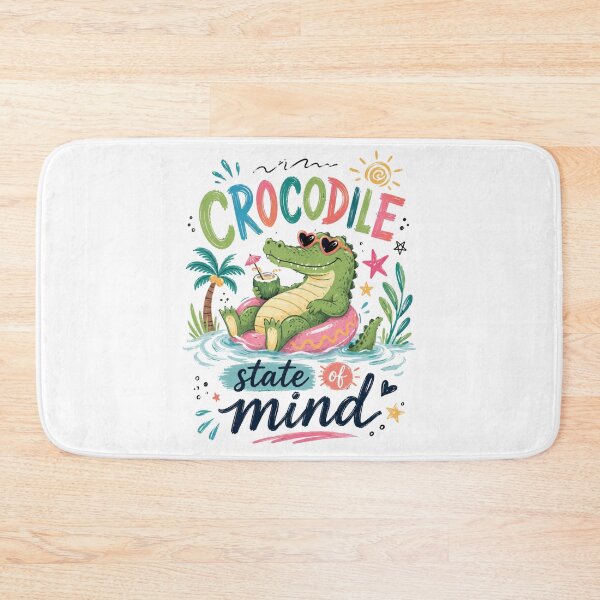 Item preview, Crocodile State of Mind Summer Vibes designed and sold by VintageSocArt.