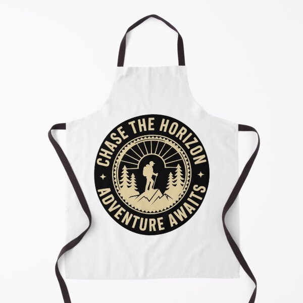 Item preview, Chase the horizon adventure awaits hiker badge outdoor print designed and sold by icemanphotos.