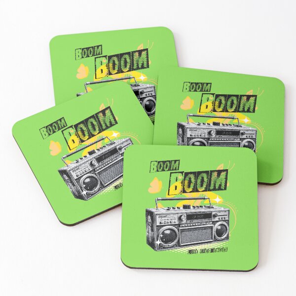 Item preview, BOOM BOOM: Frequencies of Love | Y2k boombox - photo collage yellow version designed and sold by Pics'Elle Creations.