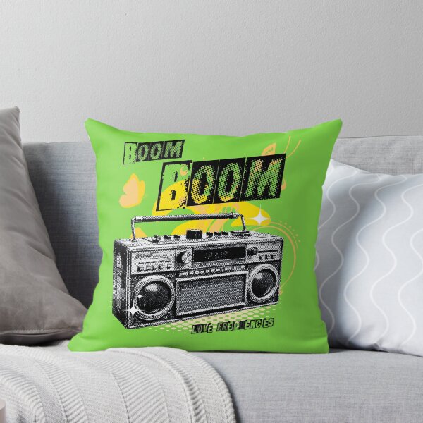Item preview, BOOM BOOM: Frequencies of Love | Y2k boombox - photo collage yellow version designed and sold by Pics'Elle Creations.