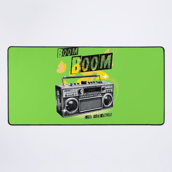 Item preview, BOOM BOOM: Frequencies of Love | Y2k boombox - photo collage yellow version designed and sold by Pics'Elle Creations.