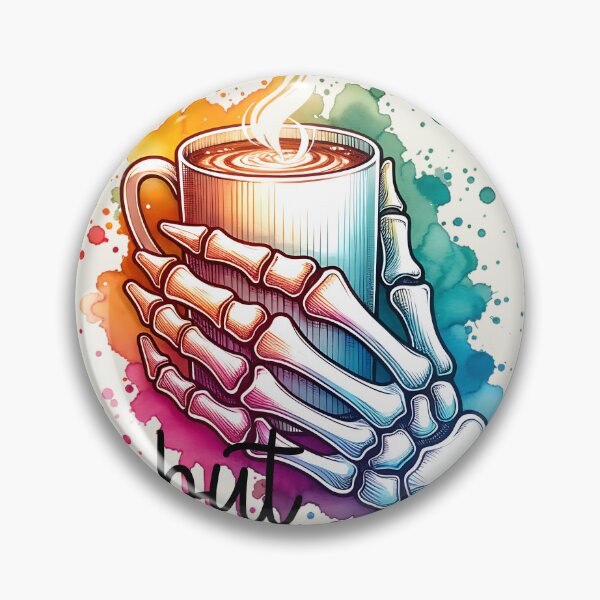 Item preview, Dead Inside but Coffee Helps - Funny Skeleton Watercolor Coffee Mug designed and sold by Testarossi Designs.