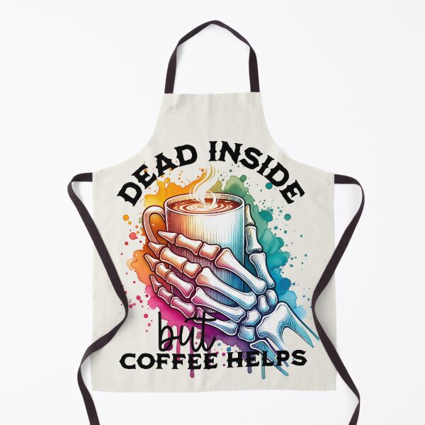 Item preview, Dead Inside but Coffee Helps - Funny Skeleton Watercolor Coffee Mug designed and sold by Testarossi Designs.