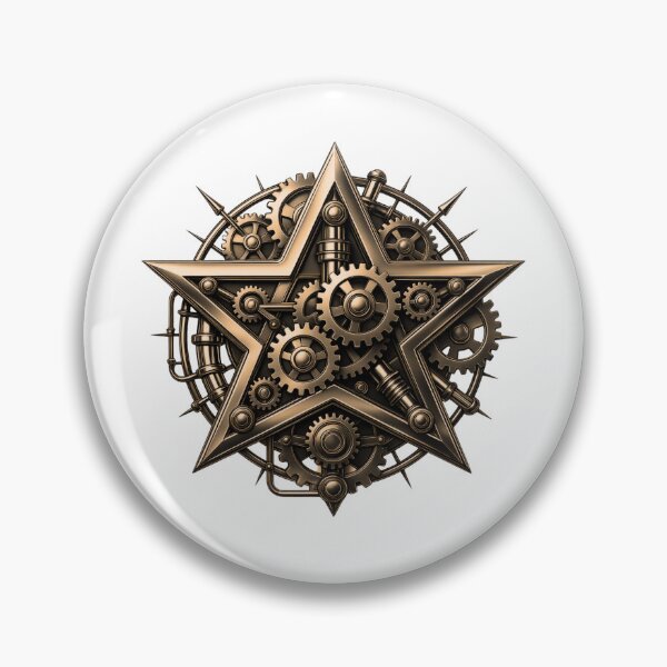 Item preview, Clockwork Star Emblem - Antique Bronze Gears designed and sold by Liberty4Punk.