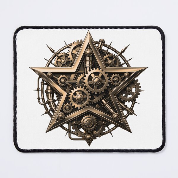 Item preview, Clockwork Star Emblem - Antique Bronze Gears designed and sold by Liberty4Punk.
