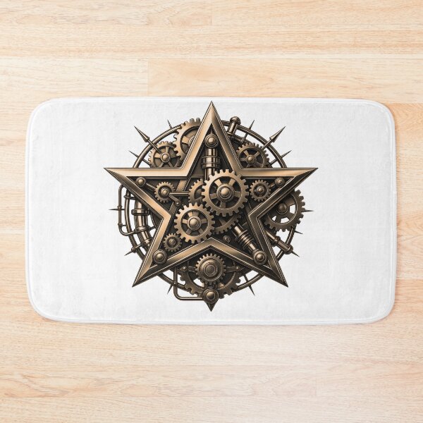 Item preview, Clockwork Star Emblem - Antique Bronze Gears designed and sold by Liberty4Punk.