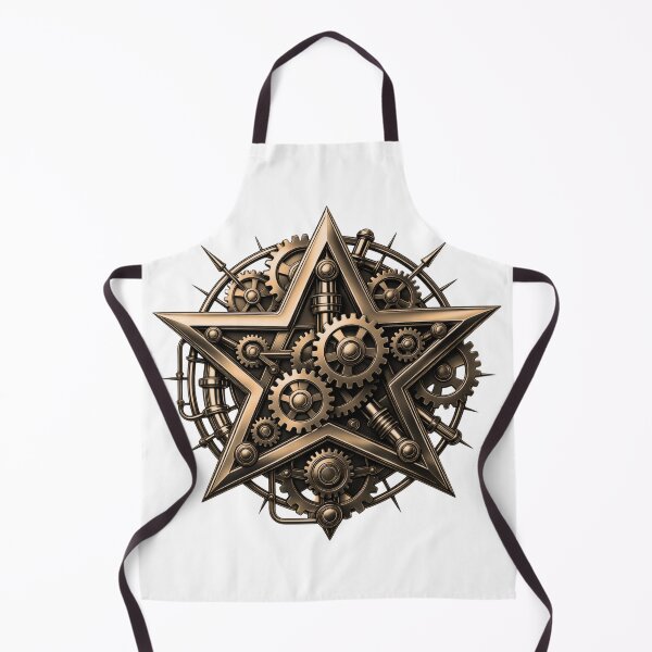 Item preview, Clockwork Star Emblem - Antique Bronze Gears designed and sold by Liberty4Punk.