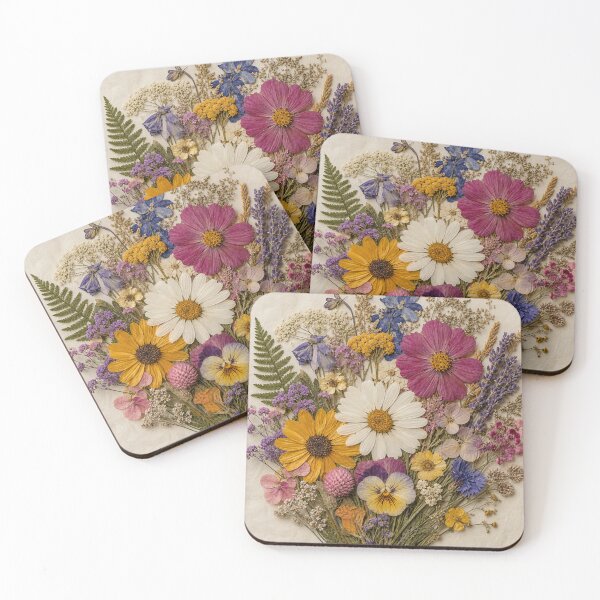 Item preview, SUN-DRIED BOUQUET — Pressed Meadow Flowers Print designed and sold by Jandedan.