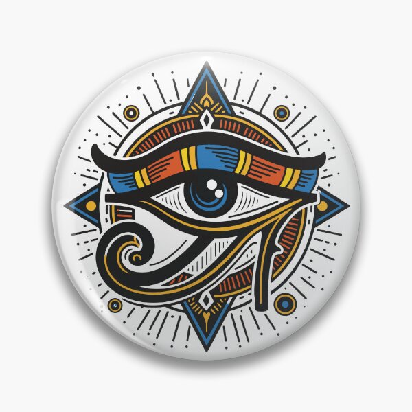 Item preview, Eye of Horus Ancient Egyptian Symbol | Colorful Mythology Art Design designed and sold by FlatInkStudio.