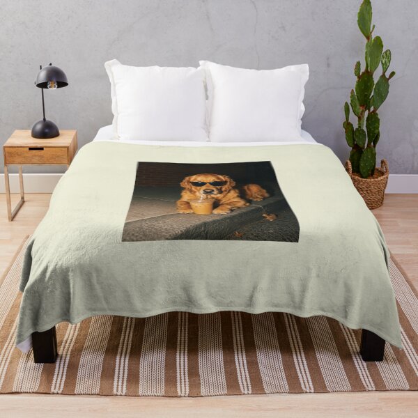 Item preview, Funny Golden Retriever Drinking Iced Coffee, Dog Meme Graphic, Funny Dog designed and sold by OndaLifeCo.