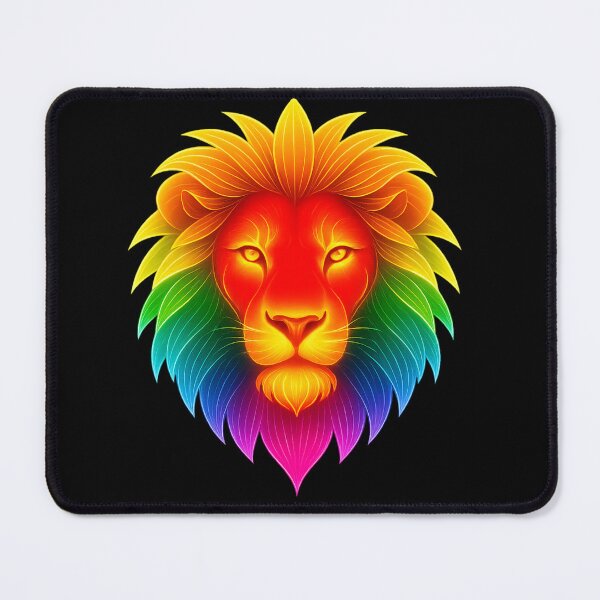 Item preview, Neon Chakra Lion – Glowing Strength & Power Energy  designed and sold by Authentic Kaleidoscope.