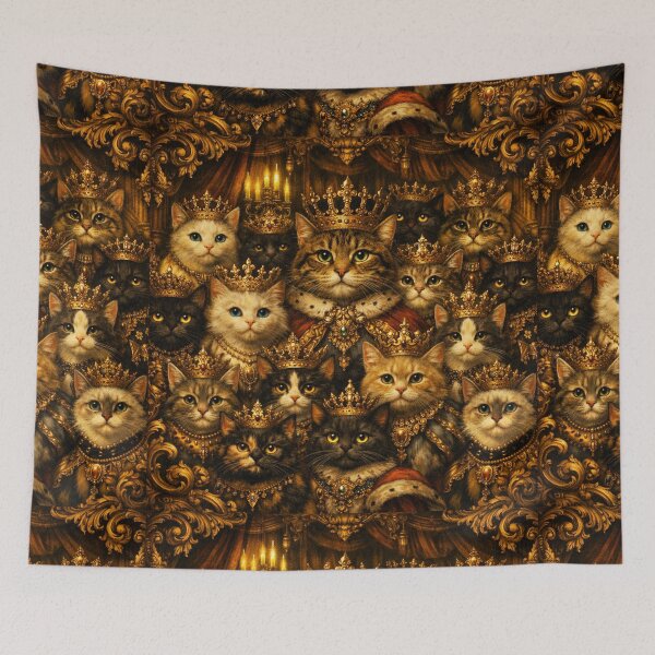 Item preview, Royal Crown Cats Vintage Art designed and sold by Aramdesing.