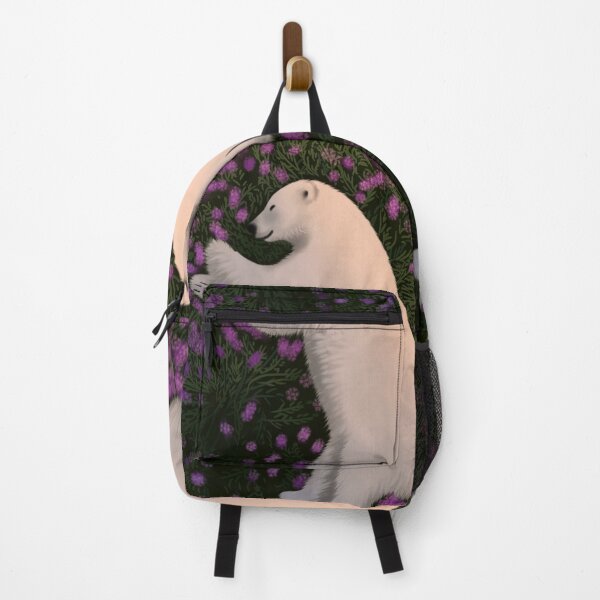 Item preview, A polar bear sleeping in a lavender field. designed and sold by Illustra-Artium.