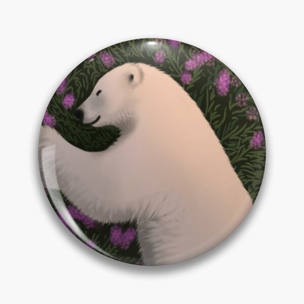 Item preview, A polar bear sleeping in a lavender field. designed and sold by Illustra-Artium.