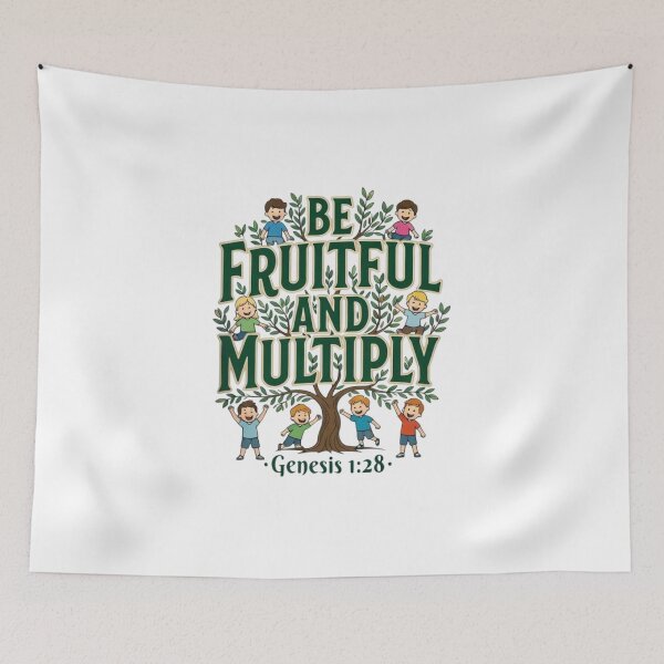 Item preview, Be Fruitful and Multiply | Genesis 1:28 Olive Tree Kids | Christian Family T-Shirt designed and sold by The imaginary unit..