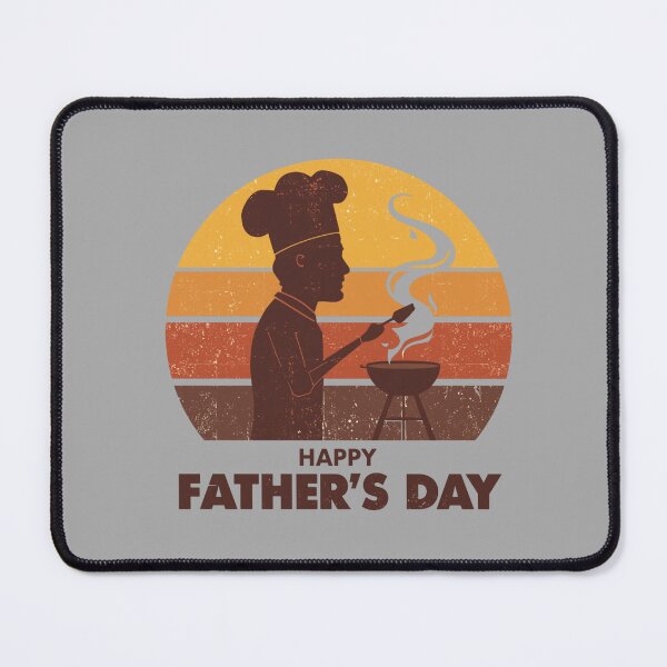 Item preview, Retro Grill Master Dad - Vintage 70s Sunset BBQ Silhouette designed and sold by Larams Studio.