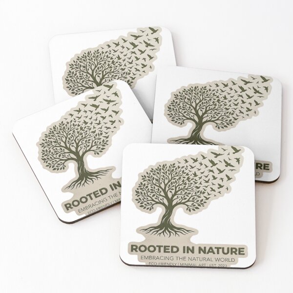 Item preview, Forest Is Life Rooted in Nature Sticker | Eco Minimal Tree & Birds Environmental Design designed and sold by Kannada Ink Studio.