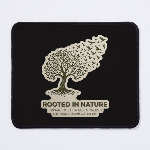Item preview, Forest Is Life Rooted in Nature Sticker | Eco Minimal Tree & Birds Environmental Design designed and sold by Kannada Ink Studio.