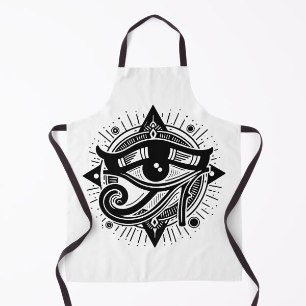 Item preview, Eye of Horus Black and White Egyptian Tattoo Style Art designed and sold by FlatInkStudio.