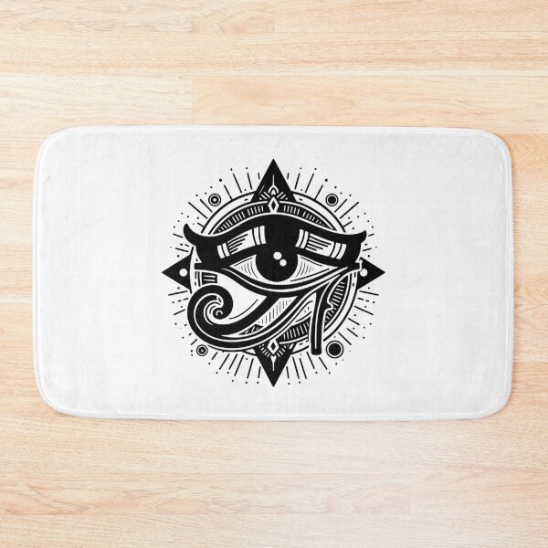 Item preview, Eye of Horus Black and White Egyptian Tattoo Style Art designed and sold by FlatInkStudio.