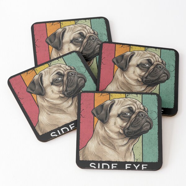 Item preview, Bombastic Side Eye Pug Dog Humorous Vintage Canine designed and sold by d247.