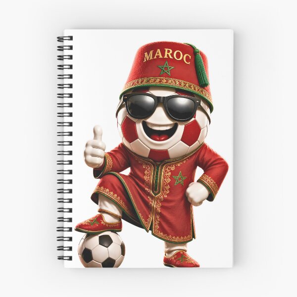 Item preview, Morocco Soccer Mascot Traditional Football Cartoon Graphic designed and sold by ArtSpark Studio.