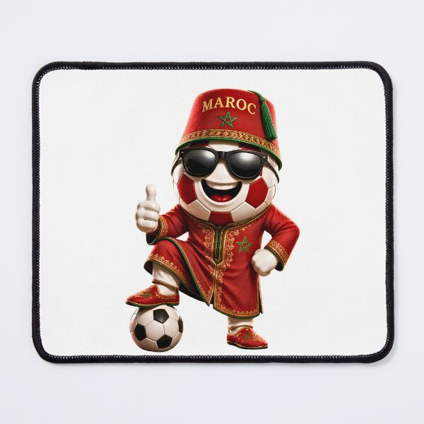 Item preview, Morocco Soccer Mascot Traditional Football Cartoon Graphic designed and sold by ArtSpark Studio.
