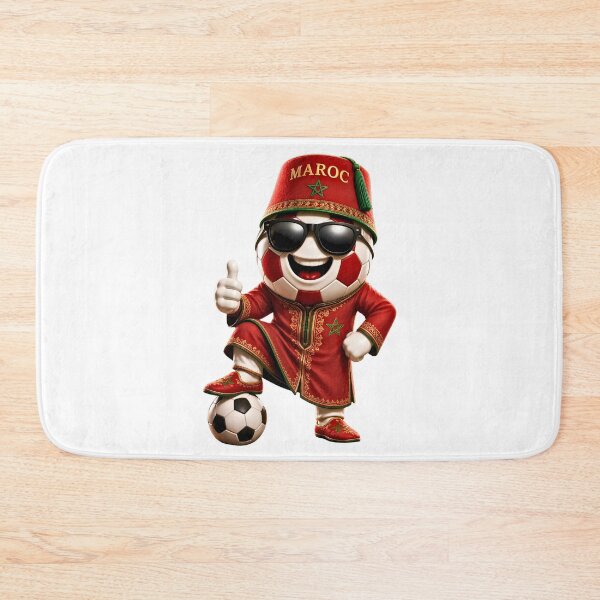 Item preview, Morocco Soccer Mascot Traditional Football Cartoon Graphic designed and sold by ArtSpark Studio.