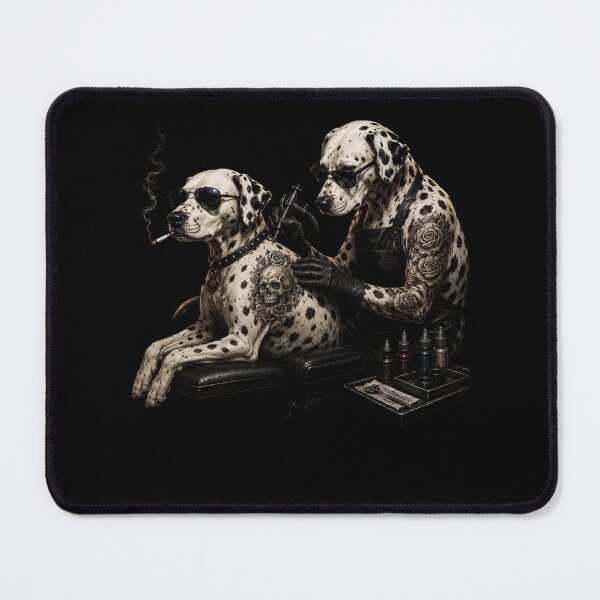 Item preview, Retro Dalmatian Tattoo Artist Smoking Dog Graphic designed and sold by bilal sibgui.