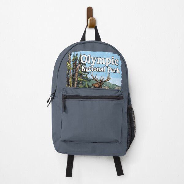 Item preview, Olympic National Park Colorful Landscape Cute Elk designed and sold by HowToCanadian.
