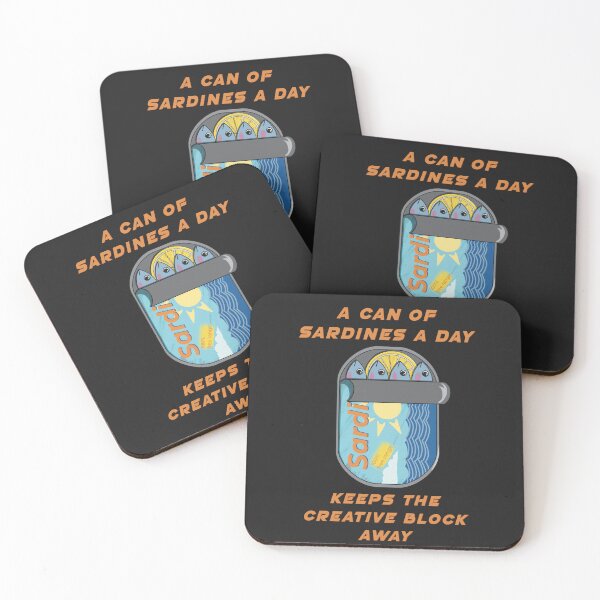 Item preview, A Can of Sardines A Day (Creative Block Cure) Cute Sardines in a Can designed and sold by TeaAlchemist.