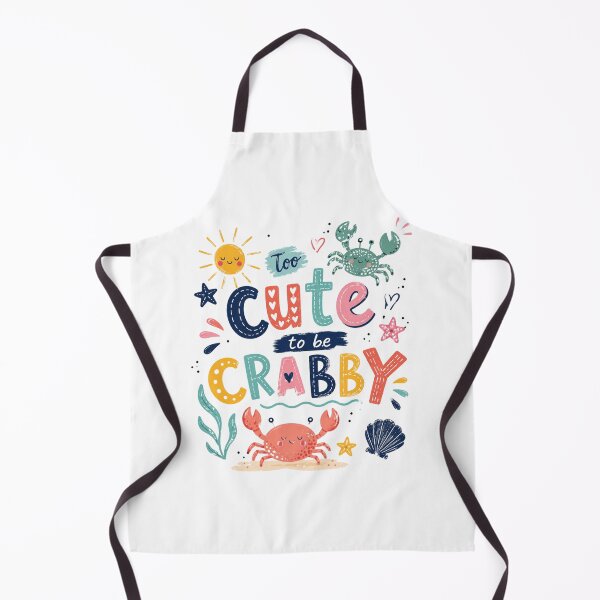 Item preview, Too Cute To Be Crabby Funny Crab Beach Pun designed and sold by VintageSocArt.