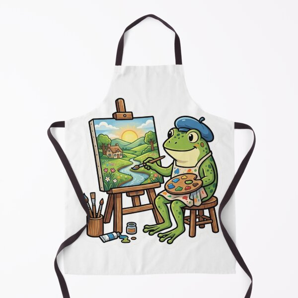 Item preview, Artistic Frog Painting Landscape – Creative Cartoon Frog Aesthetic Art designed and sold by ArtsyExplorer.