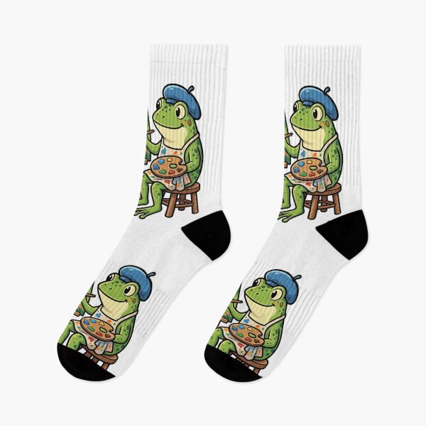 Item preview, Artistic Frog Painting Landscape – Creative Cartoon Frog Aesthetic Art designed and sold by ArtsyExplorer.