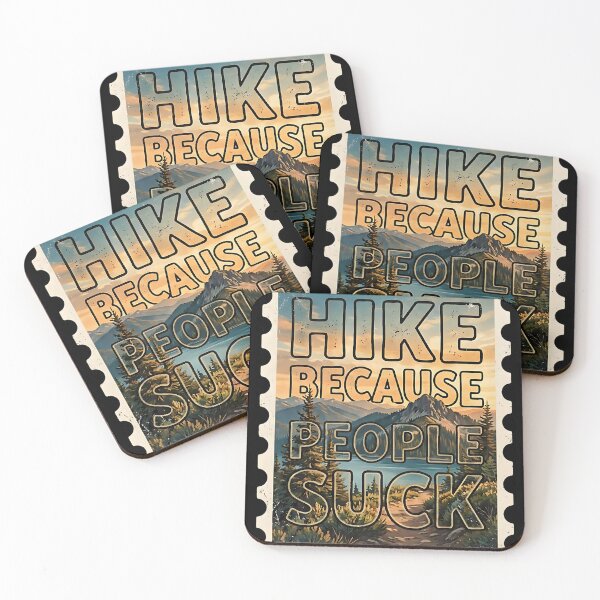 Item preview, Hike Because People Suck Funny Hiking Lover designed and sold by d247.