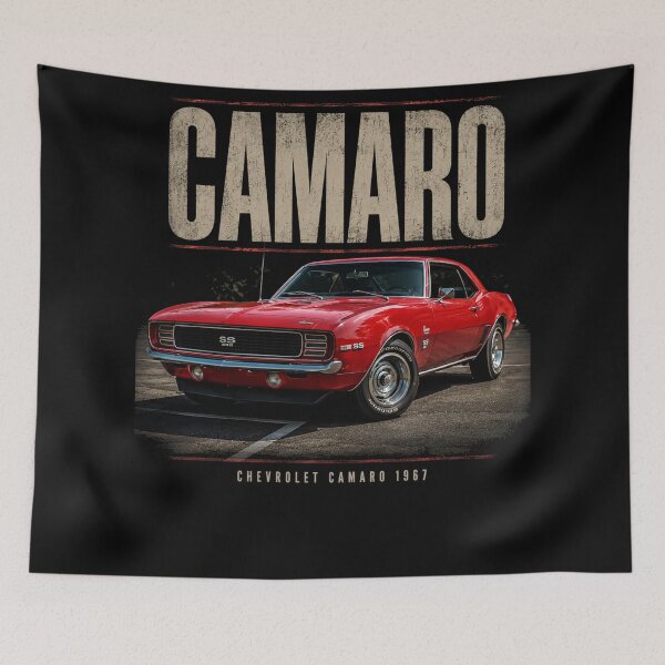 Item preview, 1967 Chevrolet Camaro RS/SS 396 Bolero Red Classic Muscle Car Art designed and sold by TheArtOfCar.