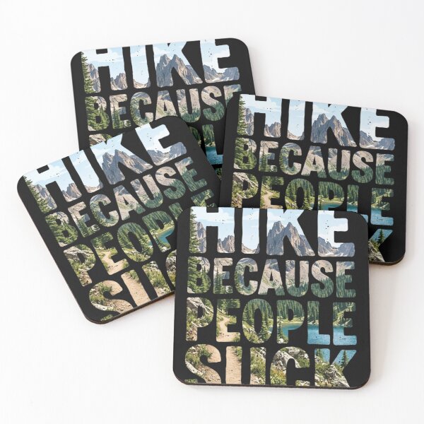 Item preview, Hike Because People Suck Funny Hiking Mountain designed and sold by d247.