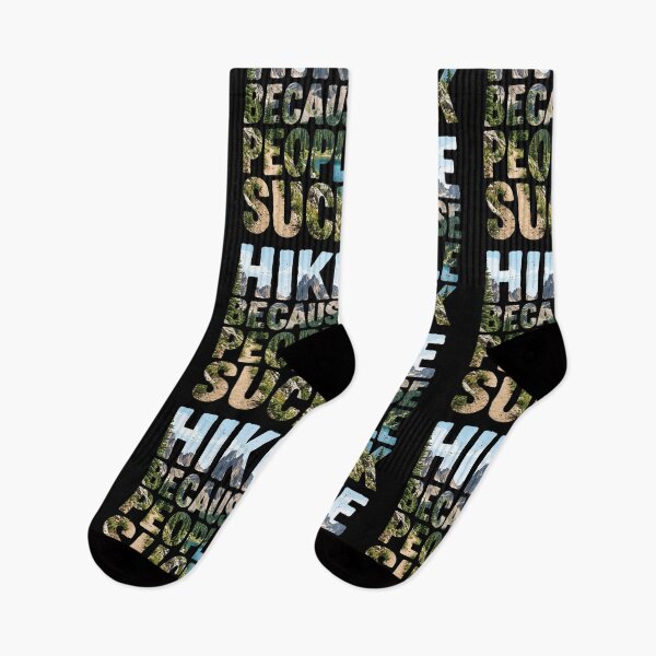 Item preview, Hike Because People Suck Funny Hiking Mountain designed and sold by d247.