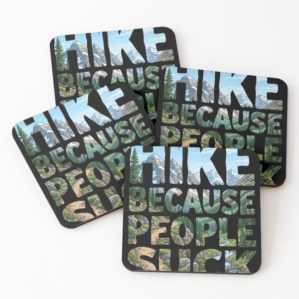 Item preview, Hike Because People Suck Funny Hiking Outdoors designed and sold by d247.