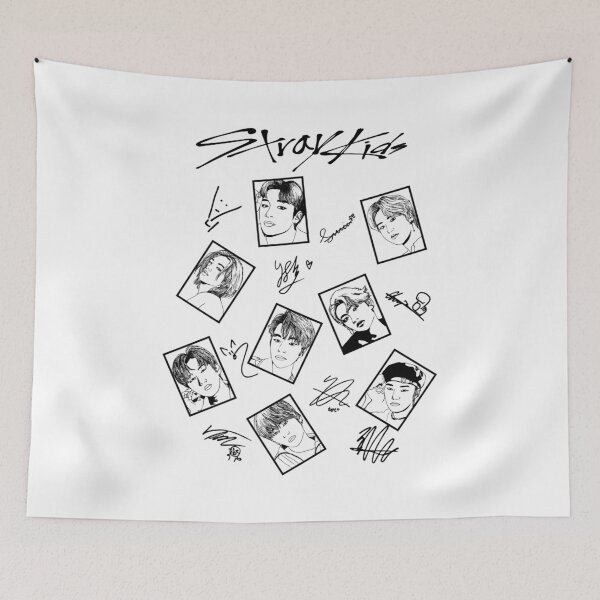 Item preview, Stray Kids members autograph signatures DIVINE Korea We stay together You make stray kids STAY SKZ SKZOO kpop bang chan lee know changbin hyunjin han felix seungmin IN 5 star world tour poster designed and sold by Kpop-Noona.