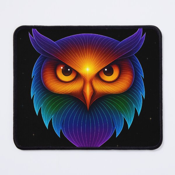 Item preview, Neon Chakra Owl – Cosmic Wisdom Glow Third Eye Energy designed and sold by Authentic Kaleidoscope.