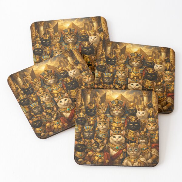 Item preview, Egyptian Pharaoh Cats Fantasy Art designed and sold by Aramdesing.