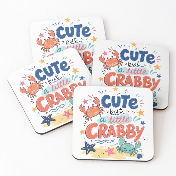 Item preview, Cute But A Little Crabby Funny Summer Beach Pun designed and sold by VintageSocArt.