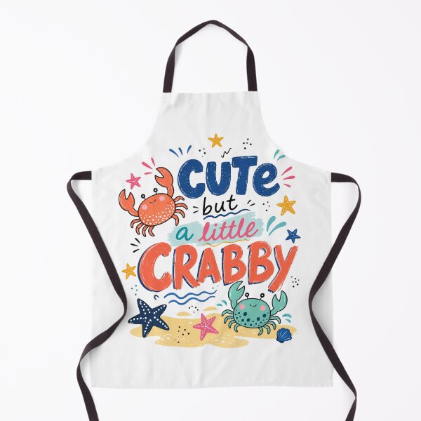 Item preview, Cute But A Little Crabby Funny Summer Beach Pun designed and sold by VintageSocArt.