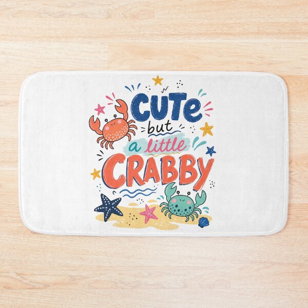 Item preview, Cute But A Little Crabby Funny Summer Beach Pun designed and sold by VintageSocArt.