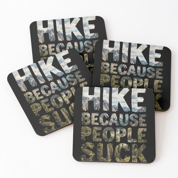 Item preview, Hike Because People Suck Funny Hiking Outdoors Lover designed and sold by d247.
