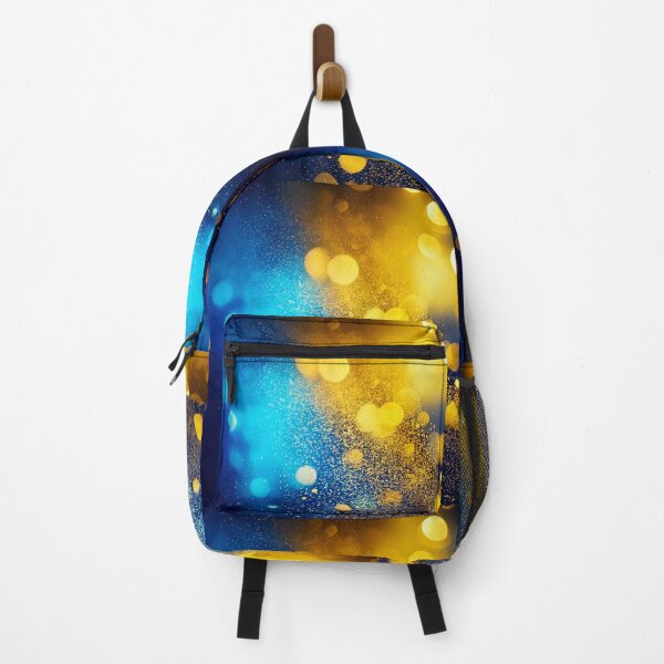 Item preview, Blue and Gold Abstract Burst – Vibrant Holi Festival Art Sticker designed and sold by Picmagico.