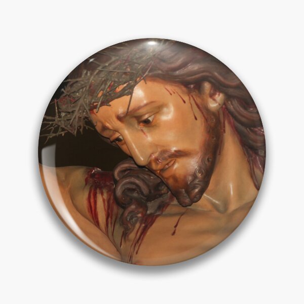 Item preview, Statue Of Jesus On The Cross With Crown Of Thorns And Visible Wounds In Church Display designed and sold by Nmallia.